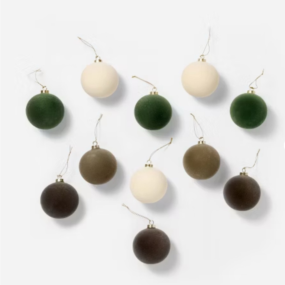 Set of 11 Velvet Decorative Ornaments - Threshold designed with Studio McGee